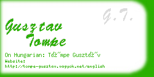 gusztav tompe business card